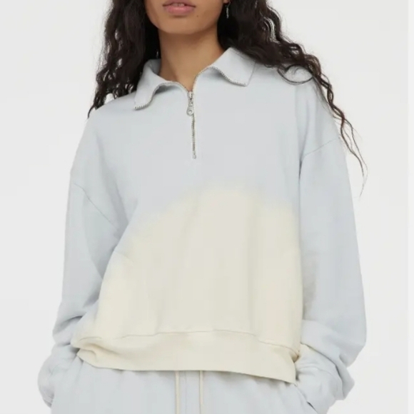 Lacausa Cosmo Zip Up Sweatshirt Two-Tone Cozy Vibes Size Large - Picture 1 of 12